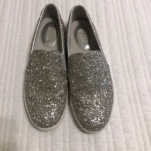 Michael Kors Keaton glitter slip-ons.  Sz 6.5.
